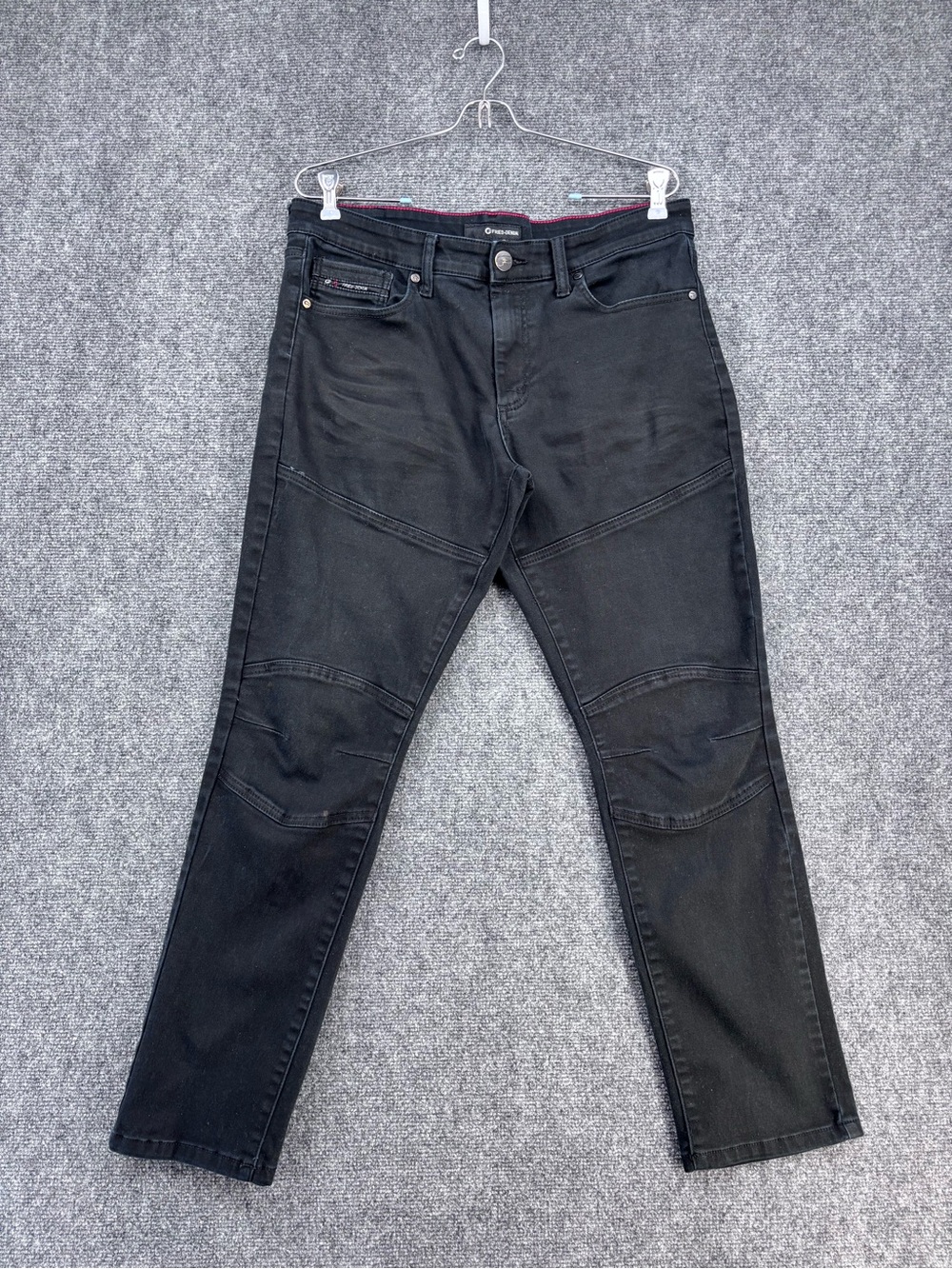 G Fried Denim Slim Black Moto Jeans Men’s 33X28* Streetwear Urbancore Grunge